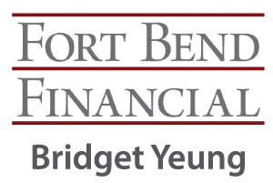 Logo for Fort Bend Financial with the name Bridget Yeung beneath it